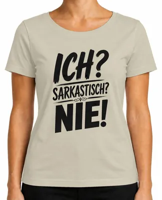 Imagen del producto de Yo? ¿Sarcástica? ¡Nunca! Ironía, humor, sarcasmo, declaración. Camiseta para mujer, naturaleza, color S