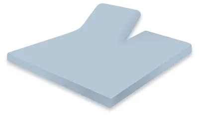 Produktbild von Eleganzzz Split-Topper-Spannbetttuch Jersey Stretch – Licht Blau  – 180x200  – 2-teilig & dehnbar