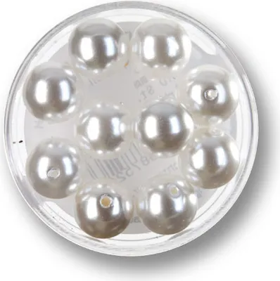 Produktbild von Wachsperlen weiß 10 mm Lochgröße 1 mm