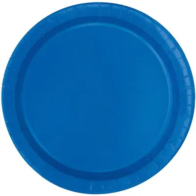 Produktbild von 16 große blaue Pappteller ca. 22,8 cm