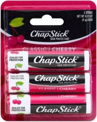 Produktbild von Chapstick | Lippenbalsam Kirsche - 3 Stück - 4 g - Lippenpflege - Trockene Lippen