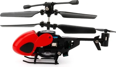 Produktbild von 2 Kanäle Infrarot Handle ferngesteuerten Hubschrauber mit Gyroskopen Mini-Flugzeugmodell Cartoon Intellektuelle Spielzeug rot