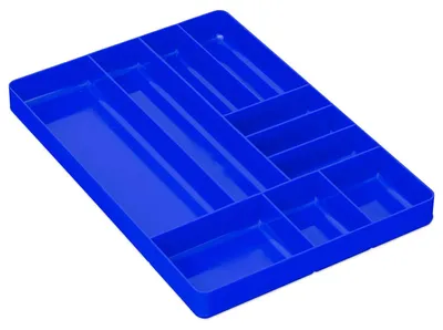 Immagine prodotto di Omgoods - Organizer per cassetti con 10 scomparti - Vassoio robusto e impilabile per utensili da garage