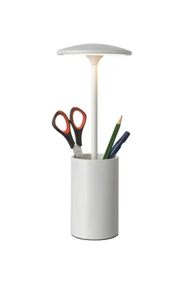 Produktbild von Tischleuchte LED POTT weiß - mit Stifteköcher - Ideal für Büro - 7W, 3000K, 455lm - 29cm