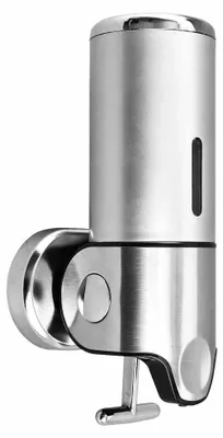 Produktbild von Wandspender für Flüssigseife 500ml Handseifenspender aus Kunststoff Silber für Küche Badezimmer Hotel