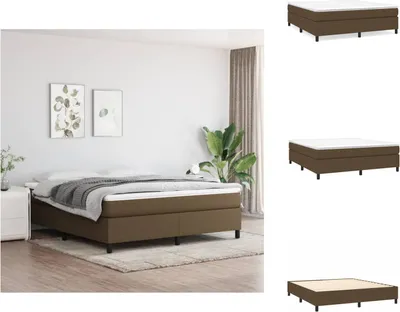 Produktbild von vidaXL Boxspringbett Dunkelbraun 160x200 cm Stoff -  Betten & Bettgestelle