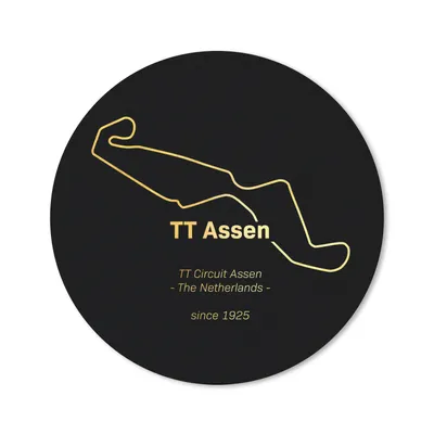 Produktbild von MuchoWow® Mauspad Mousepad TT Assen - Gold - Niederlande 20x20 cm - Mousepads - Maus Mat - Pad - Mausunterlage - Schreibtischmatte