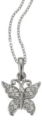 Produktbild von Scout Kinder Halskette Kette Silber Schmetterling Glitzer Mädchen 261087200