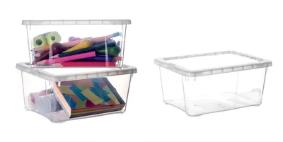 Produktbild von BigDean 3er Set Aufbewahrungsboxen mit Deckel 1,7L klein - belüftete & stapelbare Klarsichtboxen transparent - aus PP-Kunststoff - Organizer Box