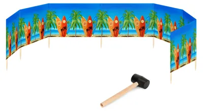 Produktbild von Garronda Strand Windschutz Sichtschutz 10m lang plus Gummihammer GAEX001