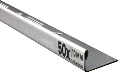 Produktbild von 50x L-Profil Edelstahlschiene Fliesenschiene Fliesenprofil L250cm 10mm gebürstet