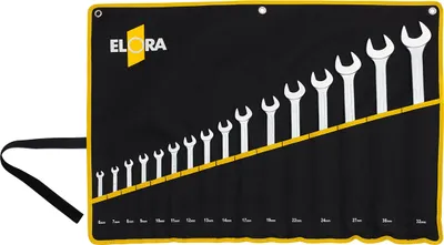 Produktbild von Elora Ringmaulschlüssel-Satz DIN 3113, Form B, 8-teilig 6-22 mm, ELORA-205S 12MT