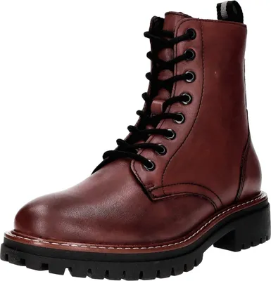Produktbild von BOXX Damen-Schnürstiefelette Rot-Braun, Farbe:rot, EU Größe:39