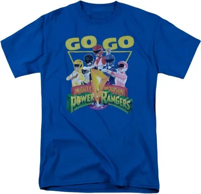 Obrázek produktu pro Mighty Morphin Power Rangers - Pánské tričko "Go Go" TV3011 (XL) (Královsky modrá)