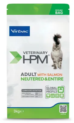 Zdjęcie produktu dla Virbac Adult With Salmon Neutered & Entire Cat 3kg Sucha Karma Weterynaryjna z Łososiem Dla Kota