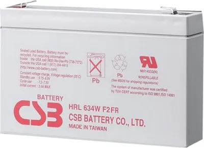 Obrázek produktu pro CSB Pb záložní akumulátor VRLA AGM 6V/9Ah (HRL634W F2)