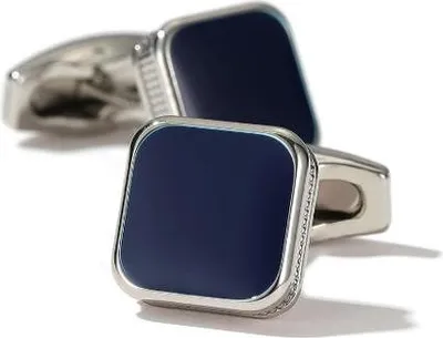 Image de Boutons de manchette « Carré bleu »