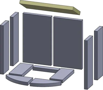 Produktbild von Heizgasumlenkplatte 415x170x25mm (Vermiculite) passend für Skantherm**