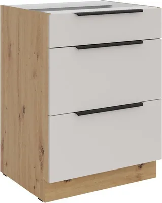 Zdjęcie produktu dla Komoda NIOLLA - szerokość 60 cm, kaszmir / dąb rzemieślniczy