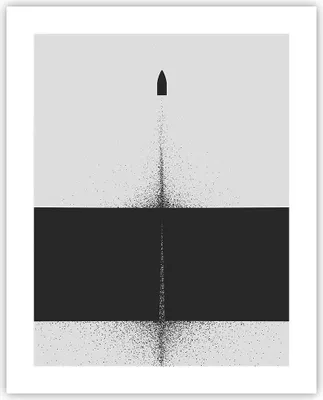 Produktbild von Poster - Poster ohne Rahmen - Kugel Schwarzweiß Modern - 40x50 cm - Wand Bild - Wanddeko - Wandbilder - Kunstposter - Wandposter - Bilder - Kunstdruck - Wanddekoration - Wandbild - P2XPA40x50-4492