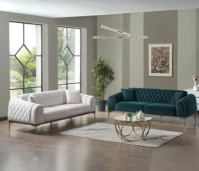 Produktbild von Sofagarnitur 3 2 Sitzer Wohnlandschaft Sofa Couch Polster Garnitur Sofas
