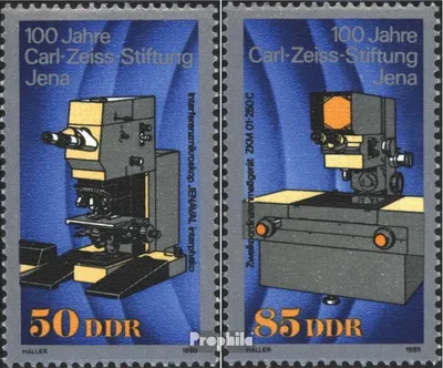 Produktbild von Briefmarken DDR 1989 Mi 3252-3253 (kompl.Ausg.) gestempelt 100 Jahre Carl-Zeiss-Stiftung
