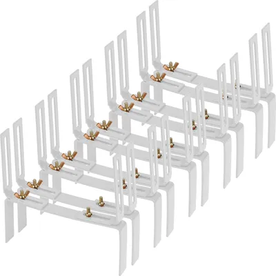 Produktbild von BigDean 10 Stück Blumenkastenhalter weiß Standard H-Form Kasten Halter Balkonkastenhalter