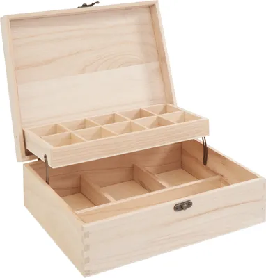 Produktbild von VBS Holz-Aufbewahrungsbox "Twin"