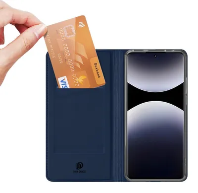Produktbild von Handyhülle mit Klappe für Xiaomi Redmi Note 14 Pro 4G, Dux Ducis Skin Pro, Dunkelblau