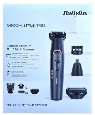 Produktbild von BaByliss MT860E 11in1 Carbon Titanium Multigrooming-Set Akku Multitrimmer