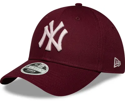 Produktbild von New Era Women MLB 9FORTY Metallic Logo Cap New York Yankees dark red