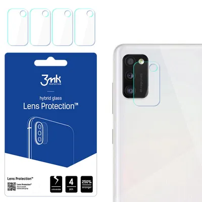 Produktbild von 3mk Hybridglas Lens Protection für Samsung Galaxy A41 Kamera Objektiv Kameralinse 0,16mm 6H (4 Stück)