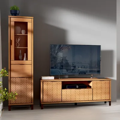 Produktbild von Wohnzimmermöbel Set 2-teilig modern in Eiche FABRIANO-161