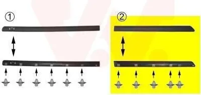 Image de VAN Wezel | Baguette décorative/de protection, porte (4338426) adaptable sur Renault