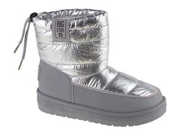 A single silver and gray boot is shown against a white background.