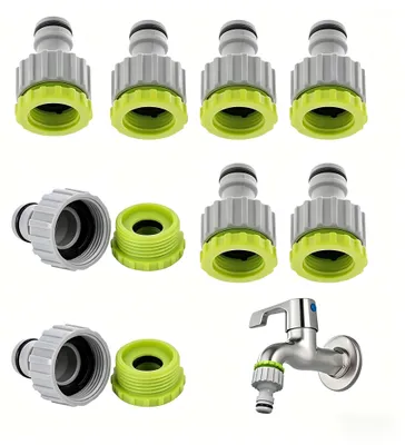 Productafbeelding van Set van 8 2-in-1 Waterkraan Adapters voor Tuinslangen