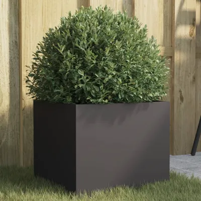 Immagine prodotto di Maison Exclusive - Vaso da fiori nero 32x30x29 cm in acciaio