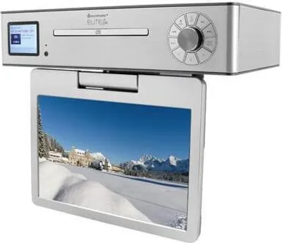 Zdjęcie produktu dla Podblatowe centrum multimedialne Soundmaster KTD1020SI z radiem DAB+/FM, odtwarzaczem CD i telewizorem LCD DVB-T2/C 10" (25,4 cm)