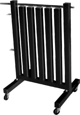 Produktbild von Softee Regal Mit Rollen Für Vinylhanteln Weiß 115 x 170 x 12 cm Weiß 115 x 170 x 12 cm