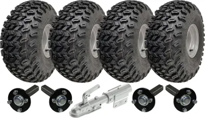 Obrázek produktu pro 22x11.00-8 Twin Axle Utility ATV Quad Trailer Kit Kola a nápravy a otočný závěs