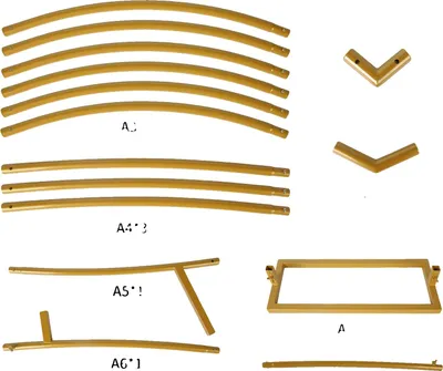Obrázek produktu pro Obloukový stojan, elegantní kovový design, snadná montáž, zlatá barva, 2m*2m