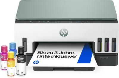 Produktbild von HP Smart Tank 7007 Wireless All-in-One Color Drucker, Up to 2 Years of ink included; Two-sided printing; Copier, Scanner, Thermal Inkjet, Farbdruck, 4800 x 1200 DPI, A4, Direktdruck, Weiß