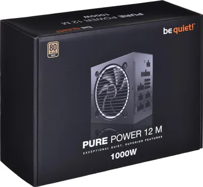 Immagine prodotto di be quiet! Pure Power 12 M Netzteil 1000 W 20+4 pin ATX ATX Schwarz (BN345)