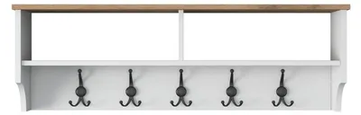 Image de CALICOSY - Porte manteau 2 niches et 5 patères L120 cm - BROOKE