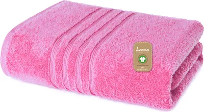 Produktbild von Lavea® Handtuch 50x100 cm, Sporthandtuch und Fitness-Handtuch, Bali, saugstarkes Frottee, 100% GOTS Baumwolle, Premium Frottier, Koralle