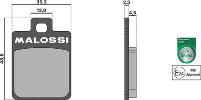 Produktbild von Malossi BRAKE PADS Homologierte Bremsbeläge