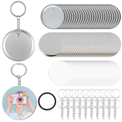 Produktbild von Omgoods – 60 Stück runde Knöpfe, DIY-Set – Set für Anstecknadeln