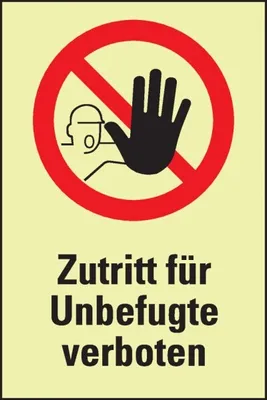 Produktbild von Dreifke® Kunststoff-Schild "Zutritt für Unbefugte verboten", 20x30cm (BxH), l...