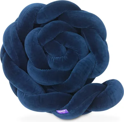 Produktbild von Navy Blue - Geflochtene Bettschlange Bettumrandung für Babybett