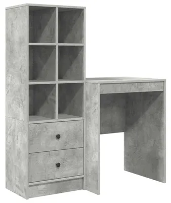 Imagen del producto de vidaXL Escritorio de hormigón gris, 105,5 x 50 x 127 cm, 2 unidades.